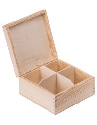 Pudełko drewniane pojemnik na herbatę herbaciarka NELA 4