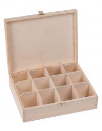 Drewniane pudełko pojemnik na herbatę herbaciarka NELA 12-Z