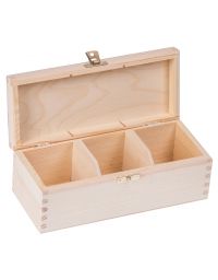 Pudełko drewniane pojemnik na herbatę herbaciarka NELA 3-Z