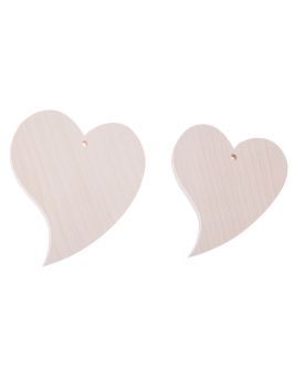 Drewniane serce "krzywe" 9,5x11,5 cm