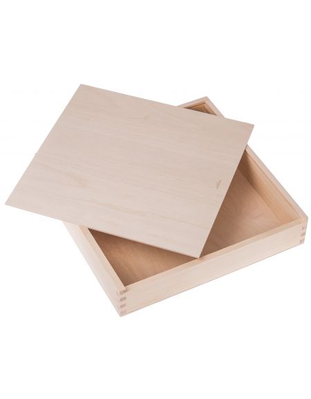 Drewniane pudełko na fotoksiążkę 33x33 cm Drewniane pudełko na fotoksiążkę 33x33 cm