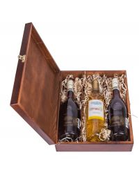 Pudełko drewniane na wino CARMEN III - kolor orzech