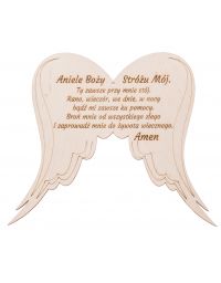 Drewniane skrzydła anielskie z modlitwą GRAWER