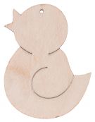 Kurczaczek drewniany zawieszka W6