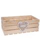 Skrzynka drewniana 50x27x18 cm z sercem GRAWER