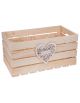 Skrzynka drewniana 50x27x25,5 cm z sercem GRAWER