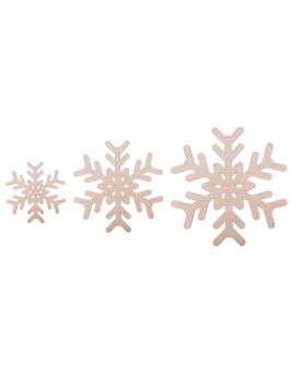 Zawieszki świąteczne płatki sniegu S15 komplet 3szt.