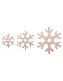 Zawieszki świąteczne płatki sniegu S16 komplet 3szt.