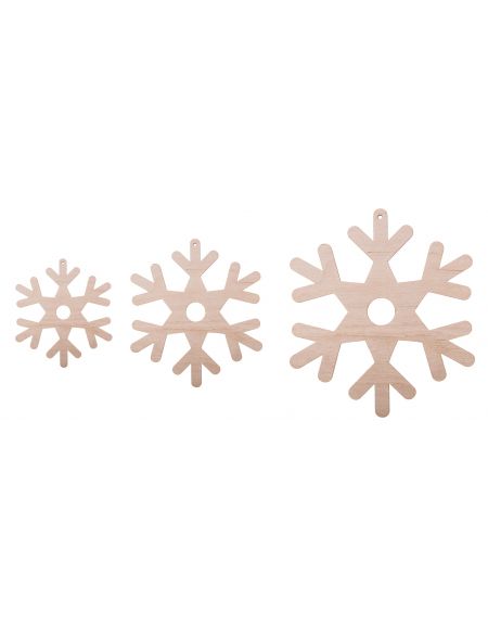 Zawieszki świąteczne płatki sniegu S16 komplet 3szt.