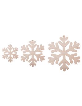 Zawieszka świąteczna płatek śniegu komplet 3szt.
