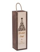 Pudełko CARMEN PREMIUM kolor palisander + naturalna zasuwka, grawer