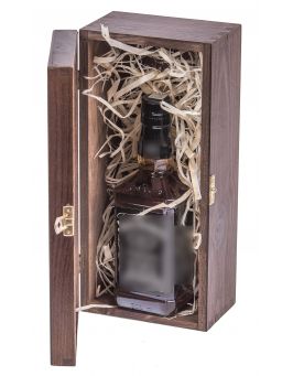 Pudełko na alkohol Carmen VII z grawerem ciemny brąz - GRAWER