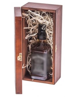 Pudełko na alkohol Carmen VII z grawerem - orzech