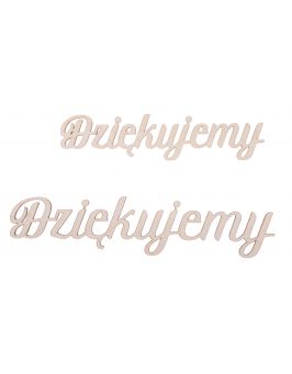 Drewniany napis "Dziękujemy" mały