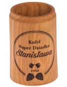 Drewniany kufel z grawerem dla Dziadka