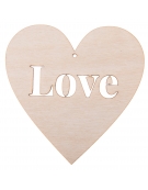 Drewniane serce 10x10 "LOVE"