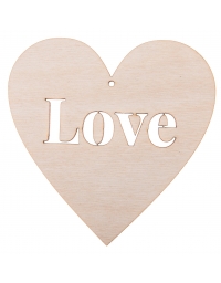 Drewniane serce 10x10 "LOVE"