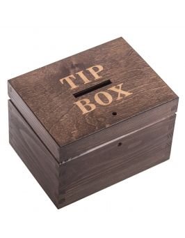 Drewnaine pudełko TIP BOX skarbonka