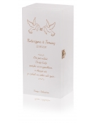 Pudełko na alkohol Carmen VII kolor biały z grawerem