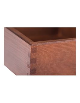 Drewniane pudełko na zdjęcia 10x15 i pendrive ORZECH