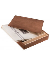 Drewniane pudełko na album i pendrive, kolor ORZECH