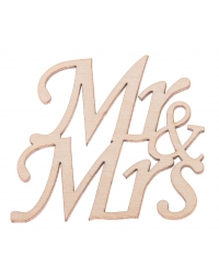 Napis Mr&Mrs ze sklejki