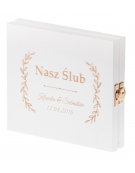 Pudełko na CD, kolor biały z grawerem