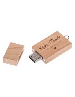 Pudełko na zdjęcia i pendrive z grawerem + PENDRIVE  z grawerem