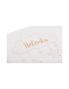 Białe pudełko 22x16cm z metryczką dziecka