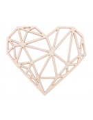 Drewniane diamentowe serce ze sklejki