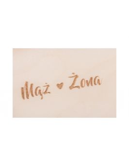 Pudłko na obrączki - DWUSTRONNY GRAWER