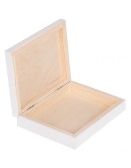 Pudełko, szkatułka 16x12x3cm, kolor biały