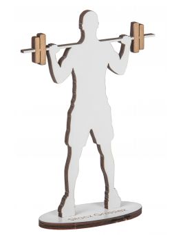 Drewniana statuetka z grawerem - SIŁACZ