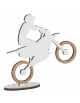 Drewniana statuetka z grawerem - MOTOCROSS