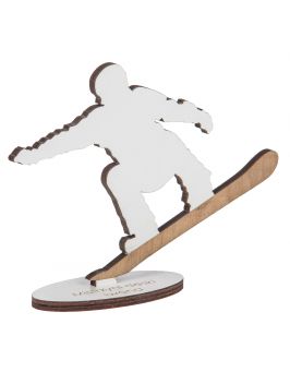 Drewniana statuetka z grawerem - SNOWBOARDZISTA