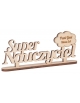 "Super Nauczyciel" na podstawce + tabliczka z dedykacją