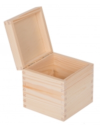 Drewniane pudełko 13x13x13,5cm