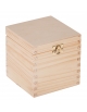 Drewniane pudełko 13x13x13,5cm z zapięciem