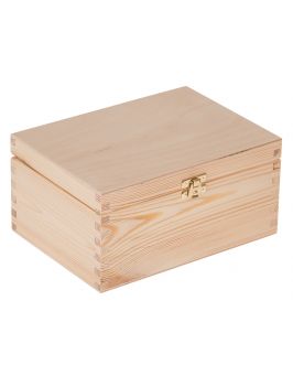 Drewniane pudełko 22x16x10,5cm z zapięciem