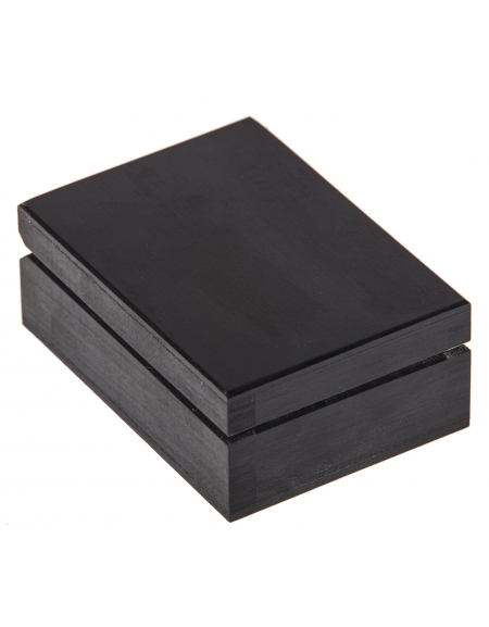 Czarne pudełeczko Alma z flokiem