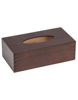 Drewniane pudełko na chusteczki - kolor ciemny brąz