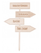 Ozdoba drewniana na tort - DROGOWSKAZ