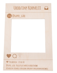 Fotoramka do robienia zdjęć, grawer