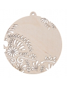 Drewniana bombka na choinkę B10 surowa