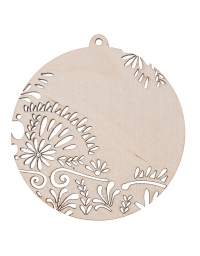 Drewniana bombka na choinkę B10 surowa