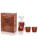 Pudełko ALEKSY kolor orzech +  karafka i 2 szklanki z grawerem