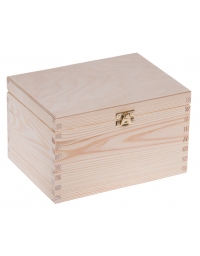 Drewniane pudełko 22x16x13,5cm z zapięciem