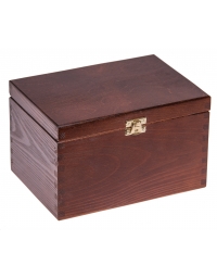Pudełko 22x16x13,5cm z zapięciem, kolor orzech