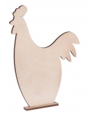 Drewniany kogut na podstawce duży