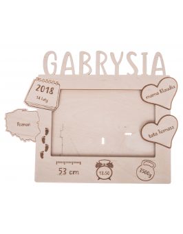 Ramka metryczka 3 dla dziecka